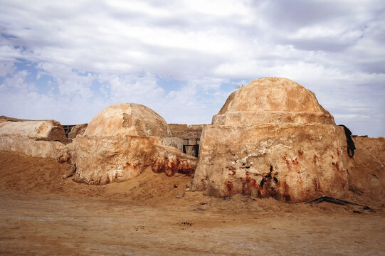 Remains of movie set of Mos Espa near Nefta town, Tunisia