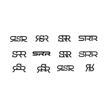 Abstract SRR Letter Logo Design Set - Modern Branding Monogram