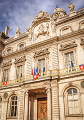 Obraz premium Hotel de Ville - City Hall in Lyon city, France