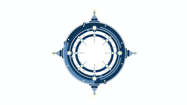 Blue Compass Navigation Instrument.