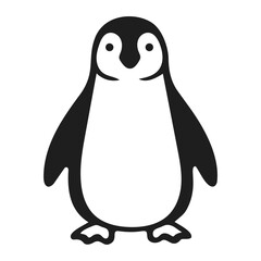 Fototapeta premium Arctic Penguin Doodle Icon - Hand-Drawn Cartoon Illustration