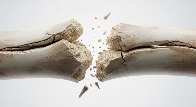 Broken bone fracture medical concept.