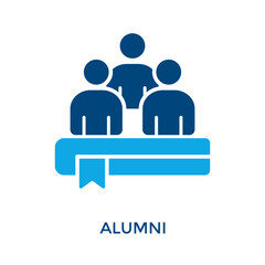 Obraz premium Alumni Icon Dual Tone Style. Vector Illustration For Graphic Design
