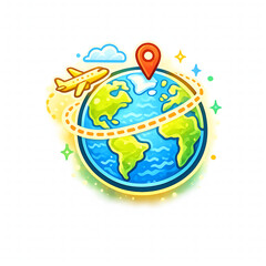 Naklejka premium vector illustration of the world