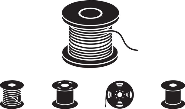 Electronics Repair Solder Wire Spool Silhouettes