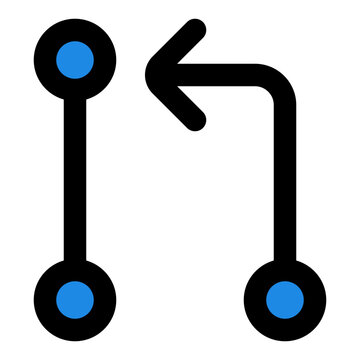 Merge Filled Line Icon Vector, Bold Outline Coding and Programming Symbol for Developer and Web Design Concept