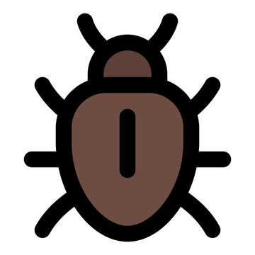 Bug Filled Line Icon Vector, Bold Outline Coding and Programming Symbol for Developer and Web Design Concept