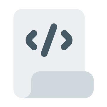 Script Flat Icon Vector, Colorful Coding and Programming Symbol for Developer and Web Design Concept