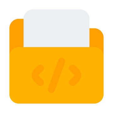 Folder Flat Icon Vector, Colorful Coding and Programming Symbol for Developer and Web Design Concept