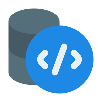 Database Flat Icon Vector, Colorful Coding and Programming Symbol for Developer and Web Design Concept
