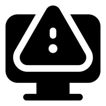 Error Glyph Icon Vector, Solid Coding and Programming Symbol for Developer and Web Design Concept