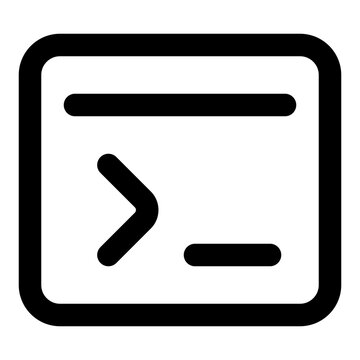 Terminal Line Icon Vector, Modern Outline Coding and Programming Symbol for Developer and Web Design Concept