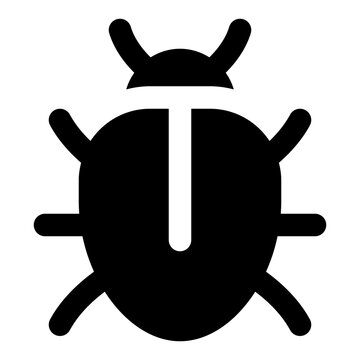 Bug Glyph Icon Vector, Solid Coding and Programming Symbol for Developer and Web Design Concept