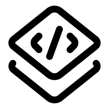 Stack Line Icon Vector, Modern Outline Coding and Programming Symbol for Developer and Web Design Concept
