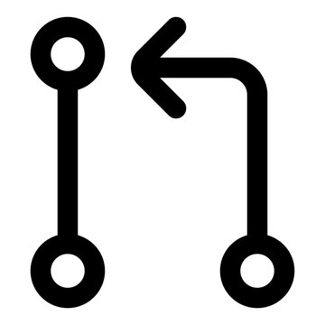 Merge Line Icon Vector, Modern Outline Coding and Programming Symbol for Developer and Web Design Concept