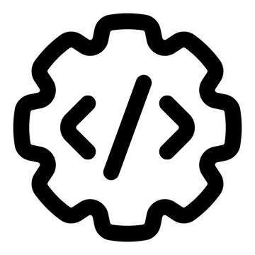 Api Line Icon Vector, Modern Outline Coding and Programming Symbol for Developer and Web Design Concept