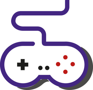 video game controller icon.  Minimalist vector illustration of a white console with a yellow background. Perfect for gaming-related designs, infographics, digital projects, and print.