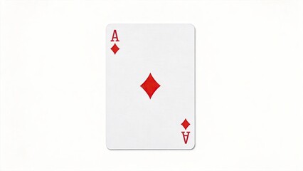 Obraz premium Ace of diamonds playing card isolated on white background symbolizing luck gambling casino games poker strategy winning hand royalty and high stakes entertainment concept