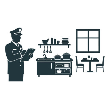 Man in uniform holding a clipboard.