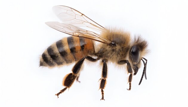 bee on white background
