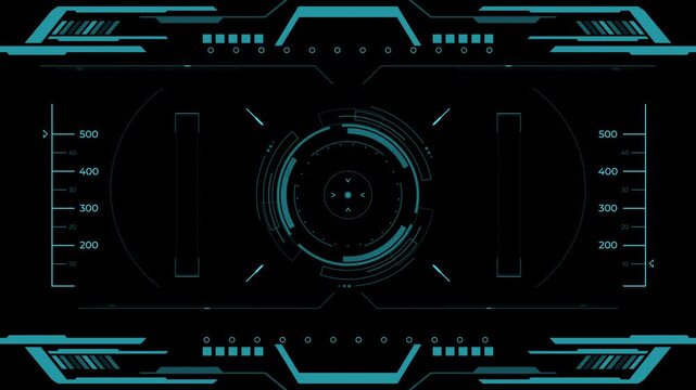 Futuristic hud digital interface cyber technology display ui virtual screen suitable for science fiction projects, gaming overlays, data visualization, and advanced tech presentations.