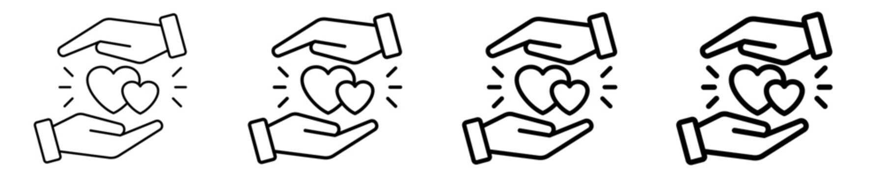 Compassion  Icon Set Different Style Collection
