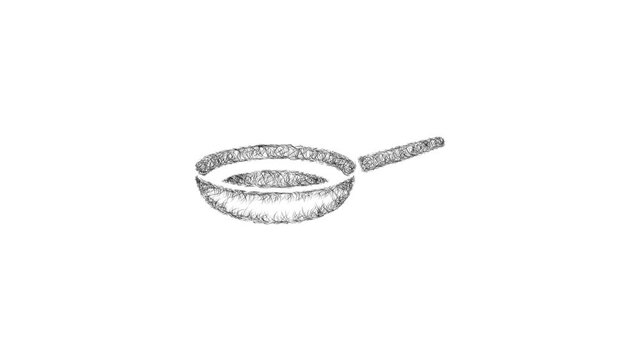Sketch pan icon animation - smooth progressive reveal
