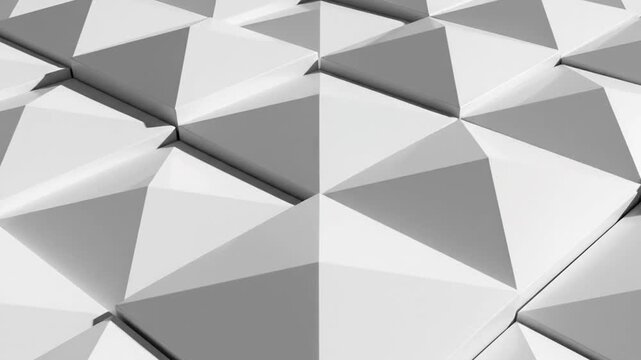 Abstract Geometric Background with White Triangles and Light Gray Shades