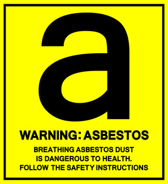 Warning Asbestos Symbol Sign ,Vector Illustration, Isolate On White Background Label.EPS10