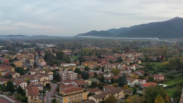 A view of the temple tank of San Concordio and the Nottolini aqueduct in Lucca Italy