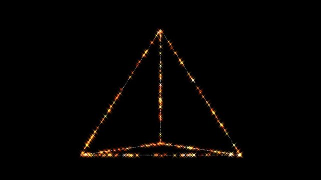 pyramid with flashing lights