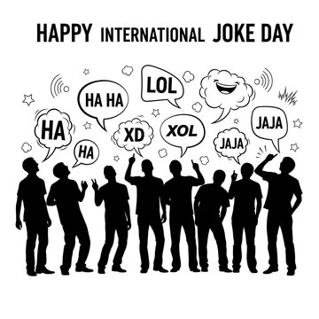 People laughing and having fun together.