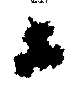 Markdorf (Baden-Wurttemberg) blank outline map
