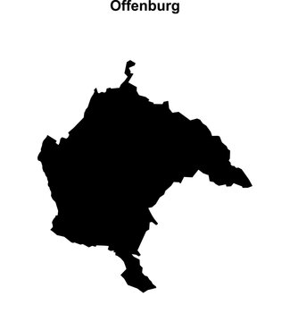Offenburg (Baden-Wurttemberg) blank outline map