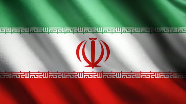 Waving Iranian Flag - National Symbol of Iran, Persian Culture, Middle East, Country Identity, Patriotic Banner, Vibrant Colors, Textile.