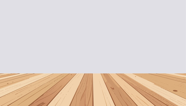 Empty wooden floor with clean perspective and soft lighting minimal background ideal for product display studio scene