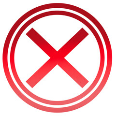 Obraz premium red cross mark with double circle 