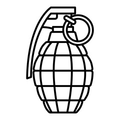 Naklejka premium grenade line icon with editable stroke