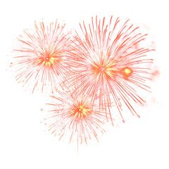 Obraz premium Realistic fireworks illustration
