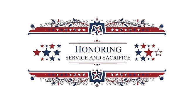Honoring service and sacrifice illustration