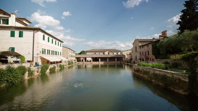Bagno Vignoni Thermal Pool Square, Tuscany Italy
