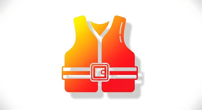 Life Vest Icon - Safety and Protection Symbol.