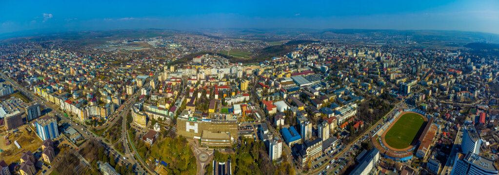 Aerial view of the Suceava city - Romania