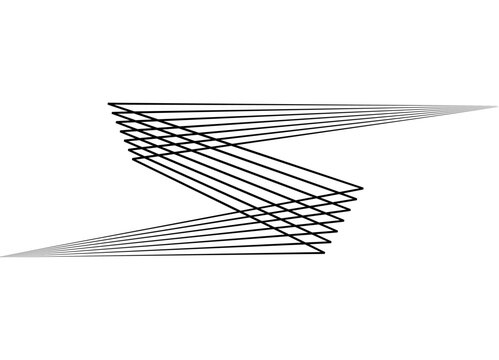 Vector pattern of thin black parallel lines on a white background. Abstract lightning, Design element in retro style. Modern vector background for covers, advertising, packaging. logo
