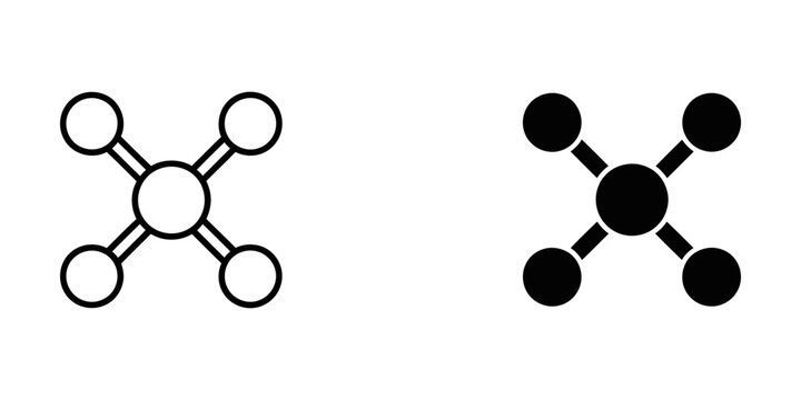 molecular structure comparison carbon vs silicon flat design vector illustration