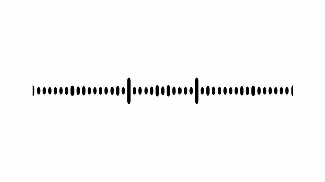 Audio wave spectrum, white background, animated audio waveform spectrum, black audio visualizer on background, audio waveform visualization, audio image, waveform loop, audio equalizer.