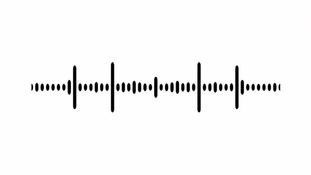 Audio wave spectrum, white background, animated audio waveform spectrum, black audio visualizer on background, audio waveform visualization, audio image, waveform loop, audio equalizer.
