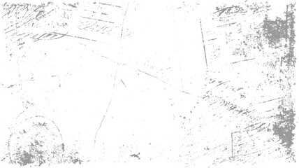 Obraz premium Faded grey distressed texture with faint handwritten script and scratches on white background grunge