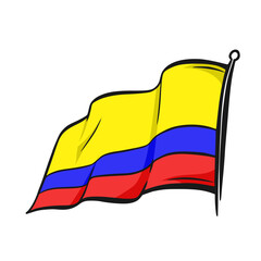 artistic handdrawn colombia flag illustration. creative projects