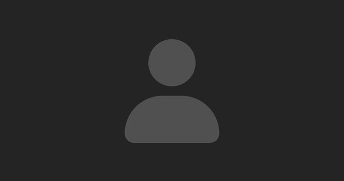 User icon 4k video animation with glass morphism style, clean motion design, alpha channel for integration in web, social, and media projects.